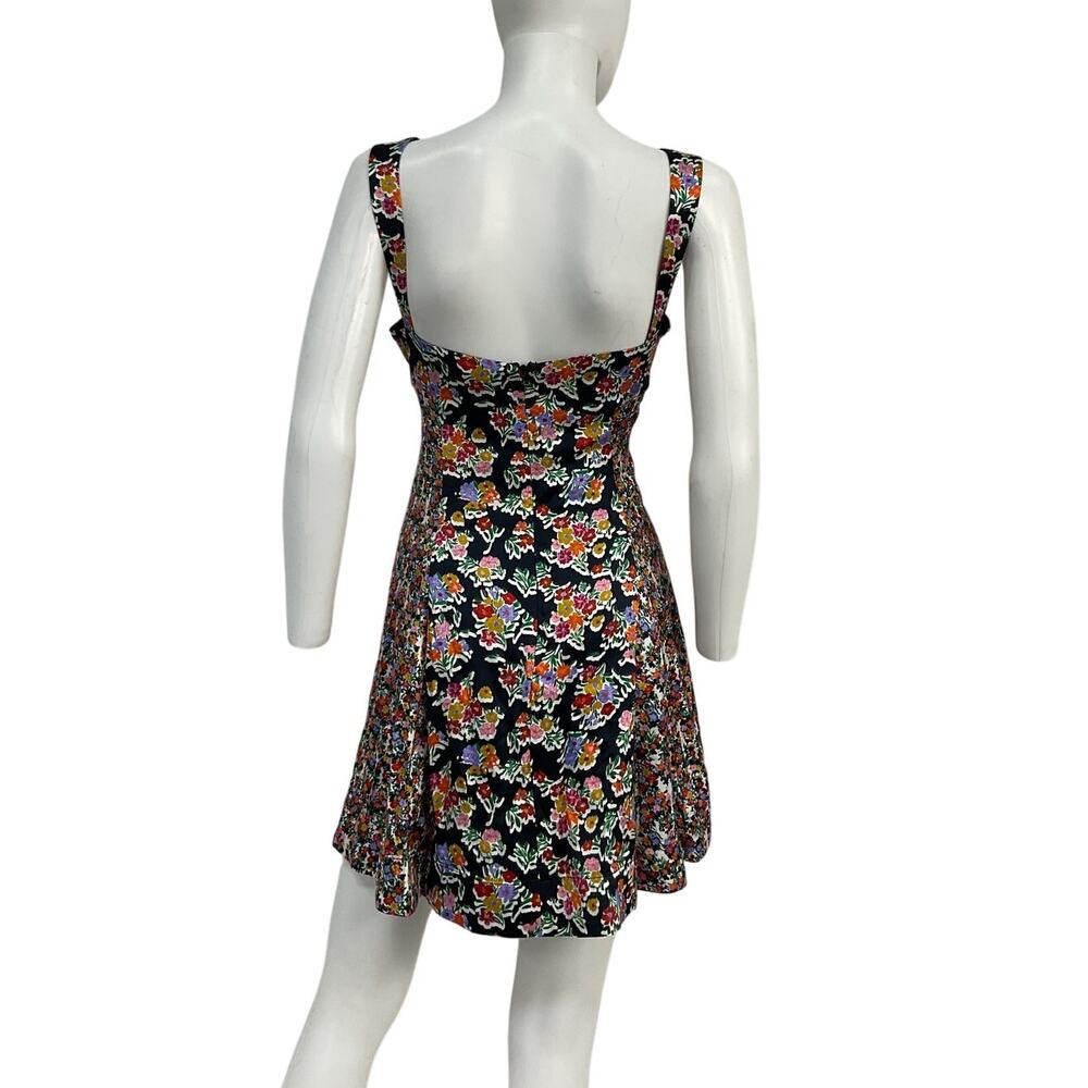 For Love & Lemons Floral Multi Brookes Mini Dress Size L - Picture 3 of 5